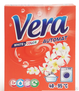 Стиральный порошок "Вера-автомат" универсальный 400г для белого и цветного с энзимами